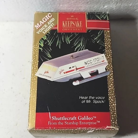 Galileo Shuttlecraft. Hallmark Keepsake Ornament with Lights and Voice. Vintage - Picture 2 of 9